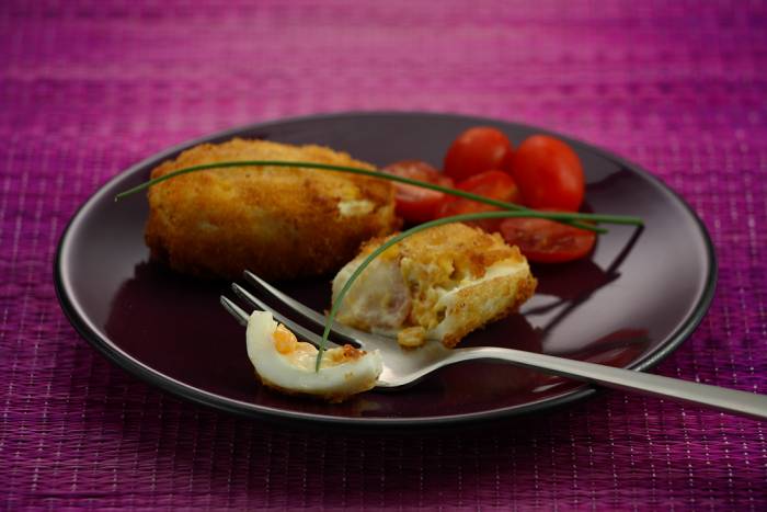 Huevos dorados a la sartén