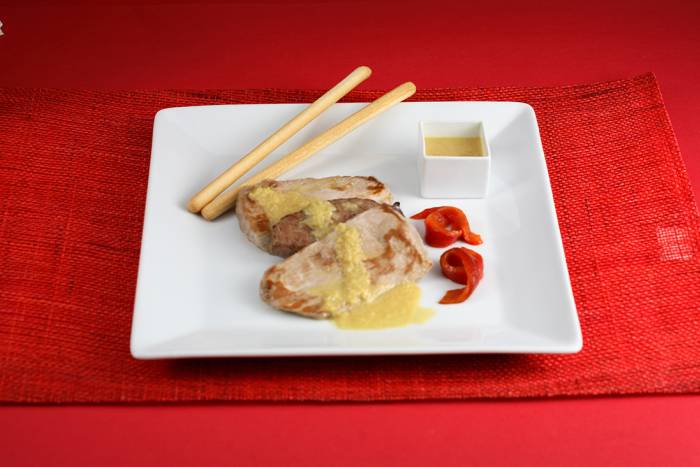 Solomillos a la naranja