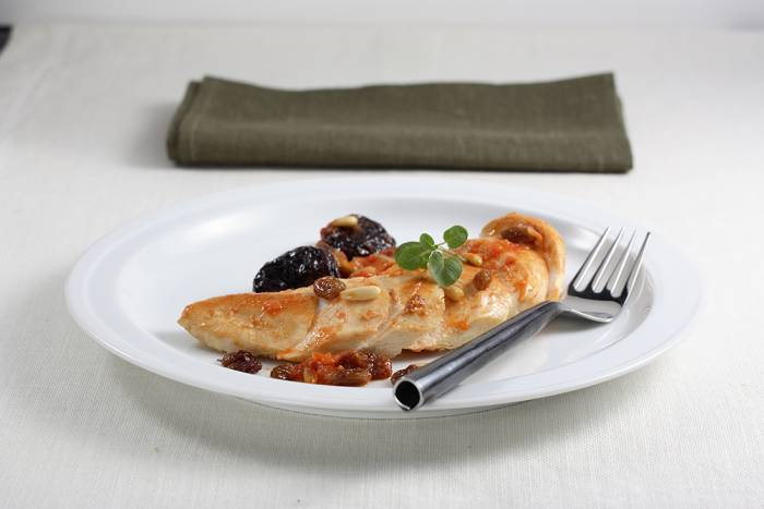 Pechugas de pollo navideño