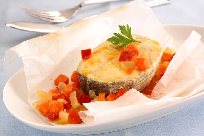 Merluza en papillote