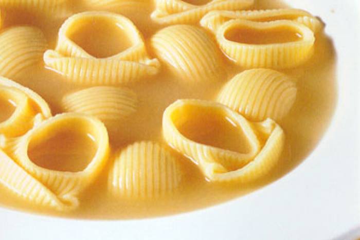 Sopa de galets de navidad