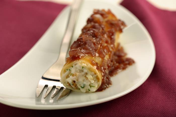 Canelones de bacalao
