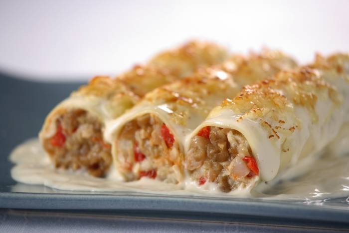 Canelones de berenjenas