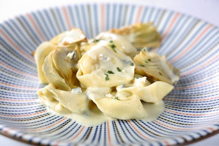 Pasta con alcachofas