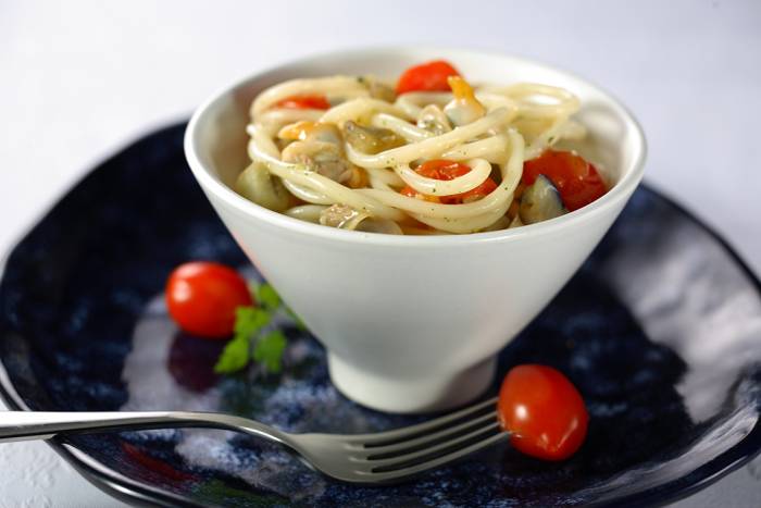 Pasta con berberechos