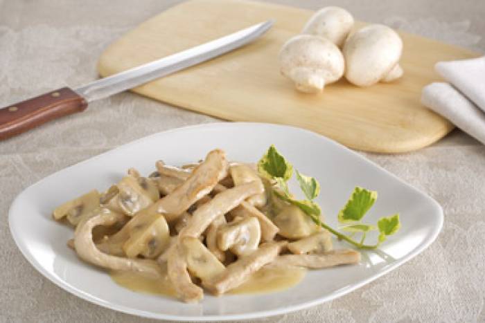 Filetes de lomo con champiñones
