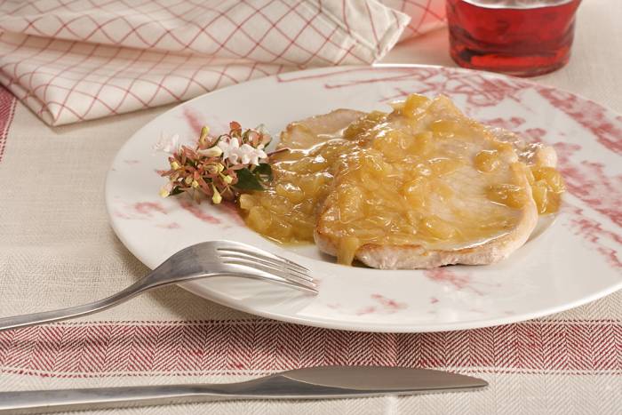 Lomo con cebolla y miel