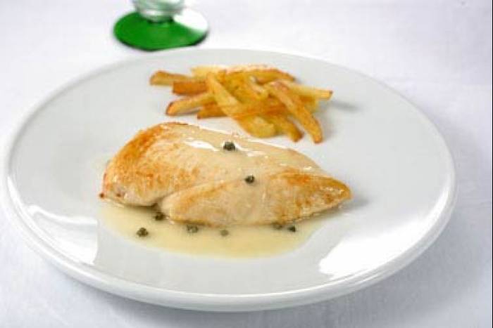 Pechugas de pollo a la pimienta verde