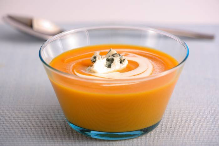 Crema de calabaza con roquefort