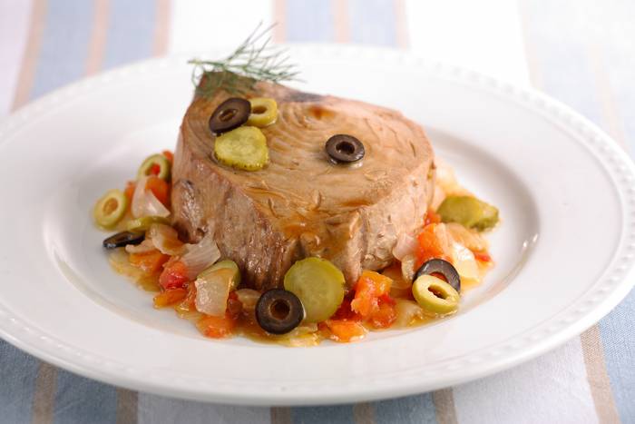 Atún a la sevillana en microondas