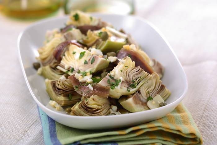 Alcachofas aliñadas