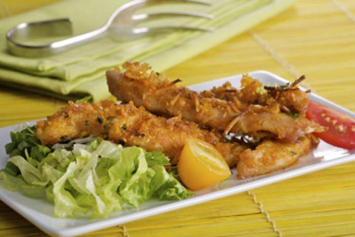 Tiras de pollo crujiente