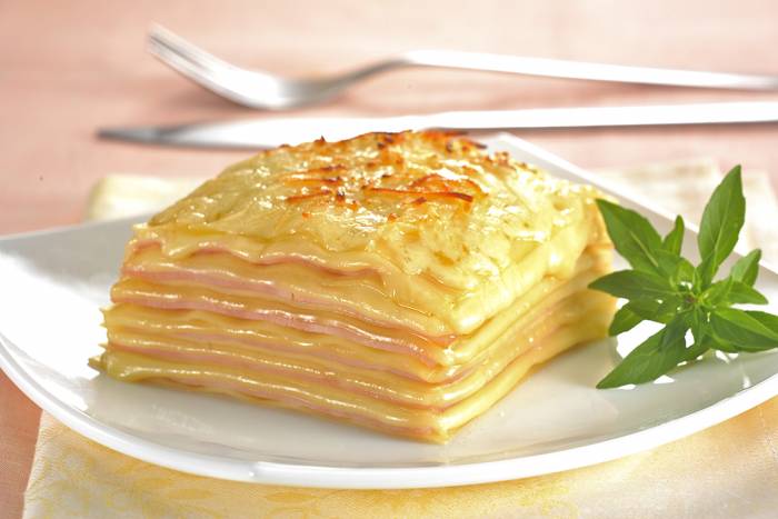 Lasaña de Jamón y Queso