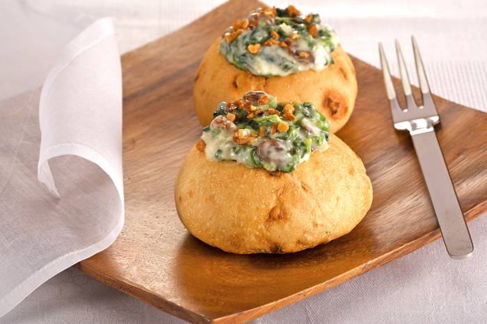 Aperitivo de espinacas al roquefort