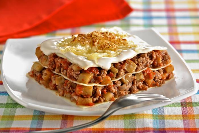 Lasaña al microondas al estilo italiano