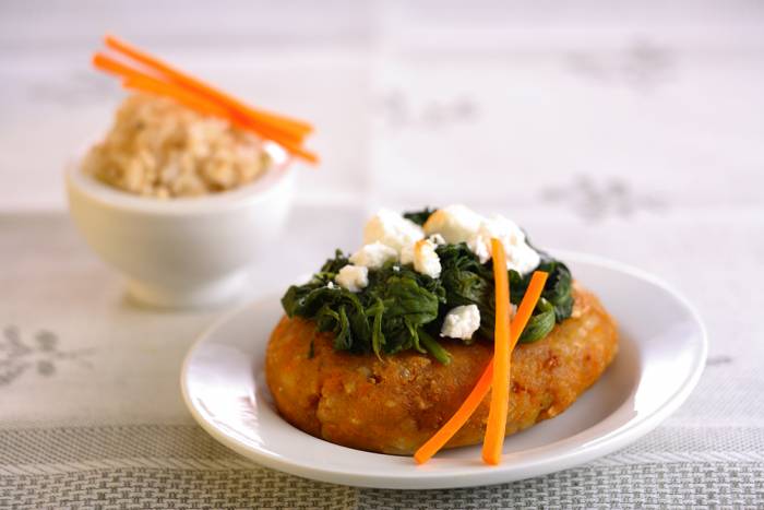 Hamburguesas de arroz y verduras