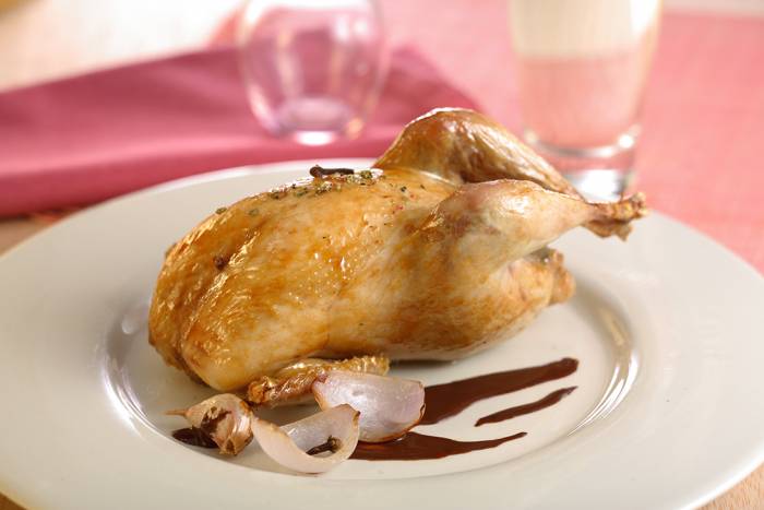 Perdices con chocolate