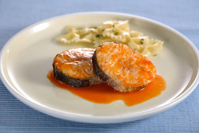 Merluza en salsa roja