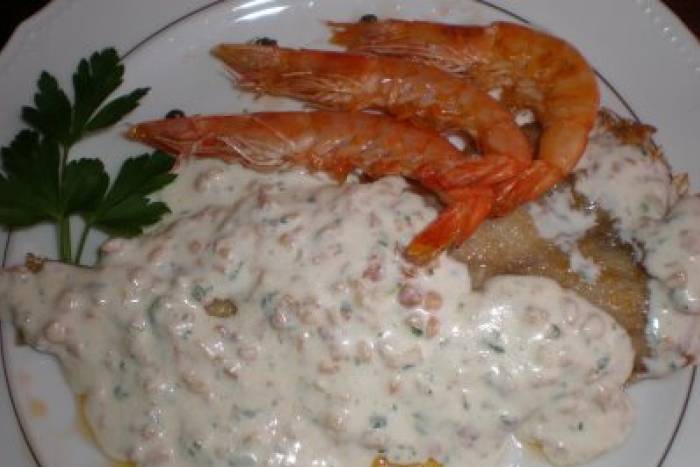 Lenguado con salsa de almendras