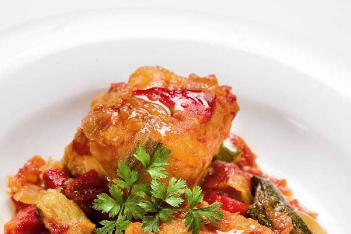 Bacalao con samfaina