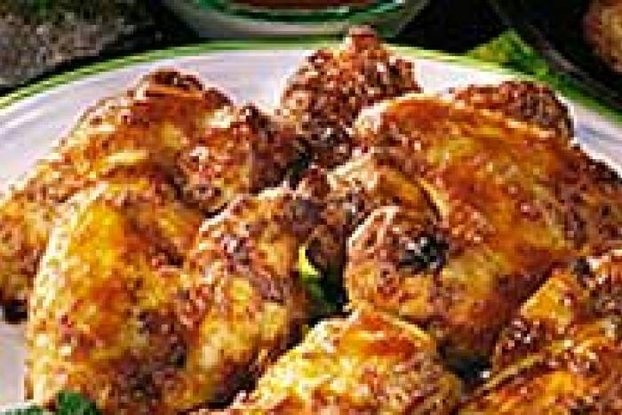 Alitas de pollo a la mostaza