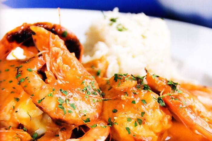 Pollo con gambas gustoso
