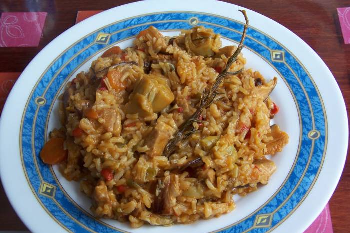 Arroz con cordero de sobras