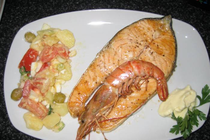 Salmón a la plancha