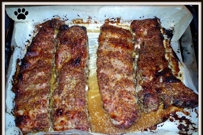 Costillas a la mostaza y miel