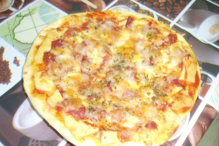 Pizza de jamón serrano