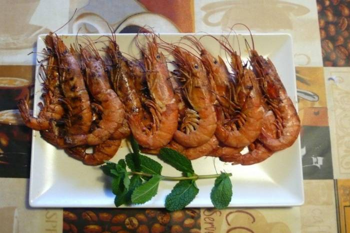 Gambones a la plancha