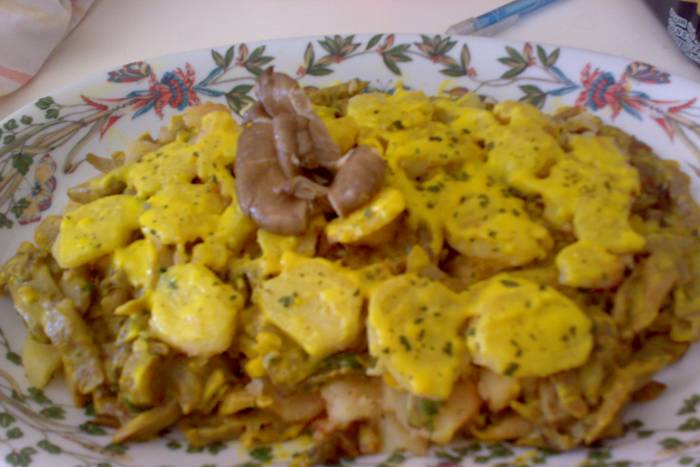 Setas al horno con patatas