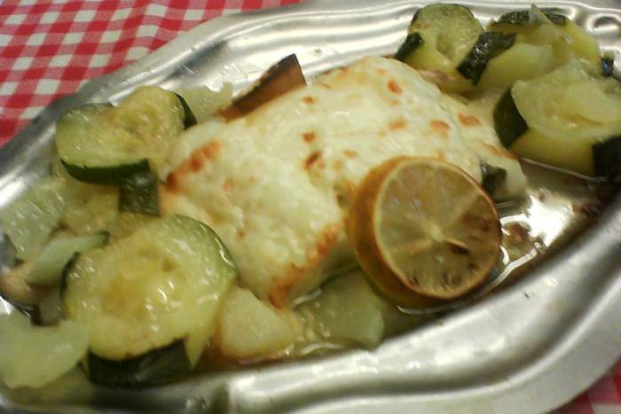 Bacalao con queso gratinado