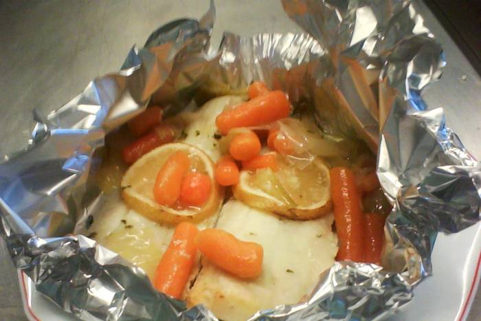 Bacalao al horno en papillote