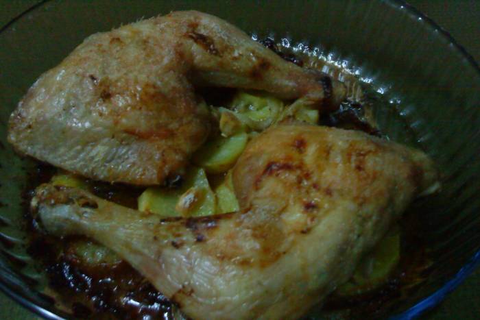 Muslos de pollo al horno de dieta