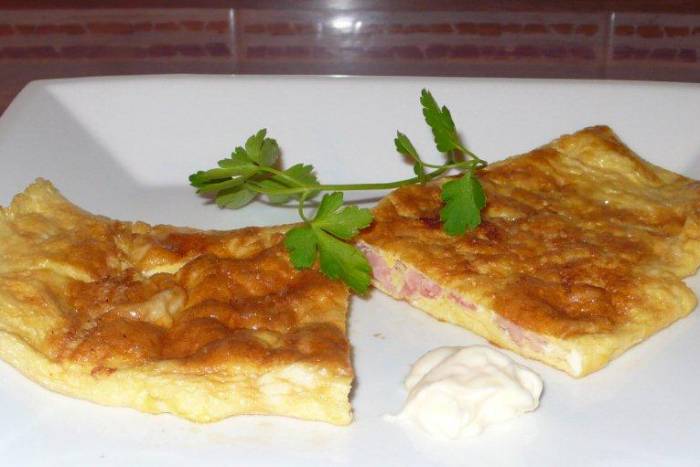 Tortilla francesa de jamón york