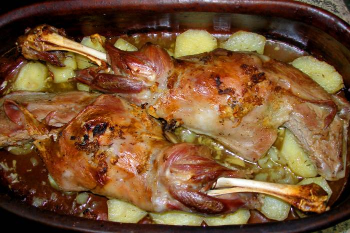 Paletillas de cordero lechal al horno