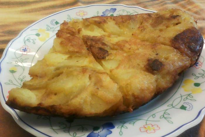 Tortilla de platano y manzana