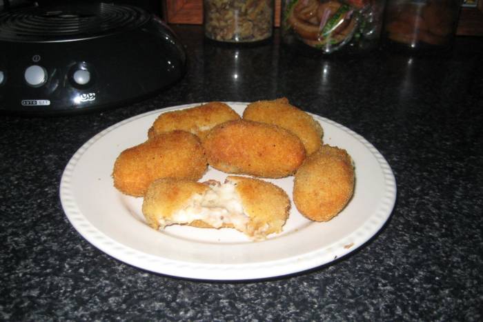 Croquetas líquidas de pavo