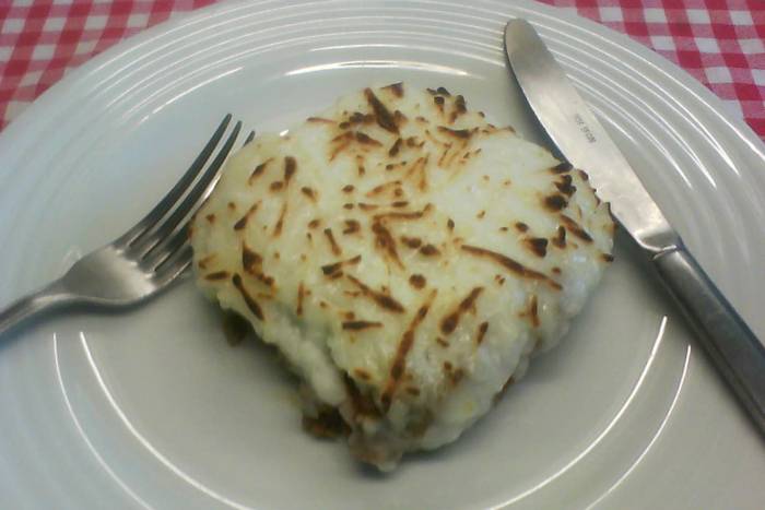 Moussaka de bacalao