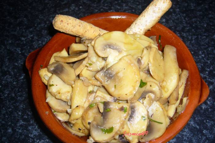 Champiñones al limón