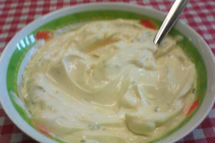 Mayonesa para pescados plancha