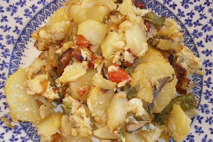 Revuelto de bacalao para domingo de ramos