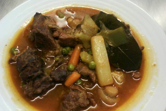 Estofado de ternera con menestra