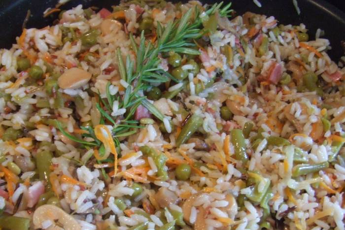 Arroz con un toquecito de romero