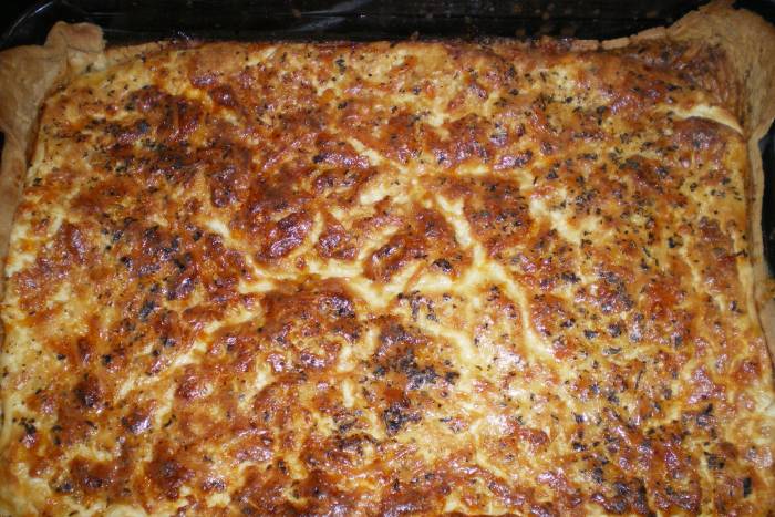 Quiche de carne a los cuatro quesos