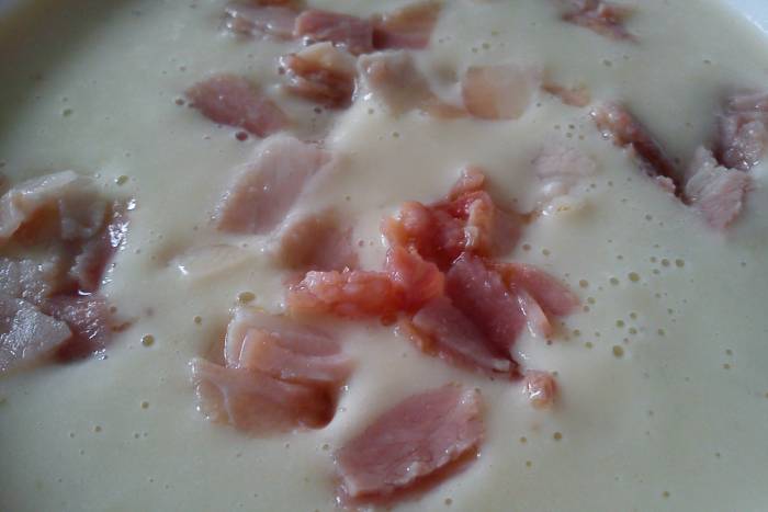 Velo cremoso de coliflor