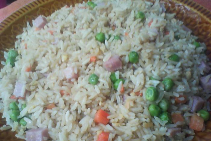 Arroz frito con soja
