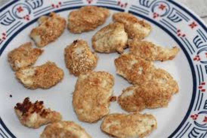 Pechugas de pollo en trocitos empanadas para alessandra