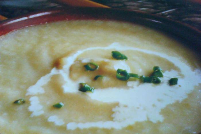 Crema fría de coliflor